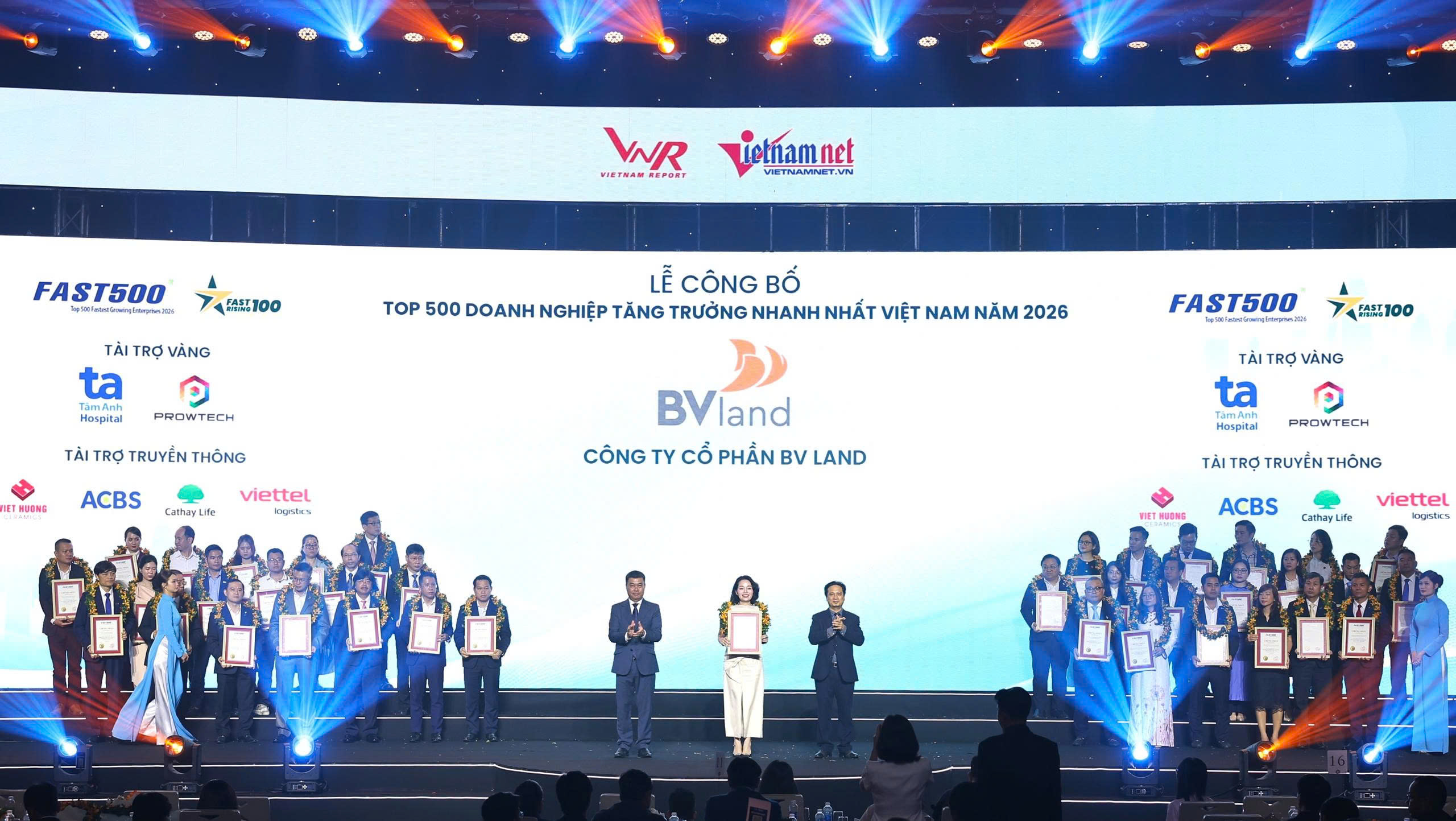 BV LAND ĐƯỢC VINH DANH TRONG “TOP 500 DOANH NGHIỆP TĂNG TRƯỞNG NHANH NHẤT VIỆT NAM 2026”