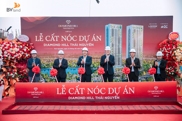 DIAMOND HILL THÁI NGUYÊN THI CÔNG VƯỢT TIẾN ĐỘ, CẤT NÓC TÒA CĂN HỘ ĐẦU TIÊN